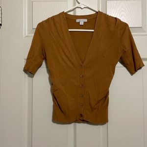 Tan short sleeve button down